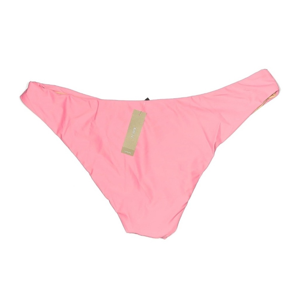 NWT J. Crew Pink High Leg Linned Bikini Bottoms - Picture 2 of 4